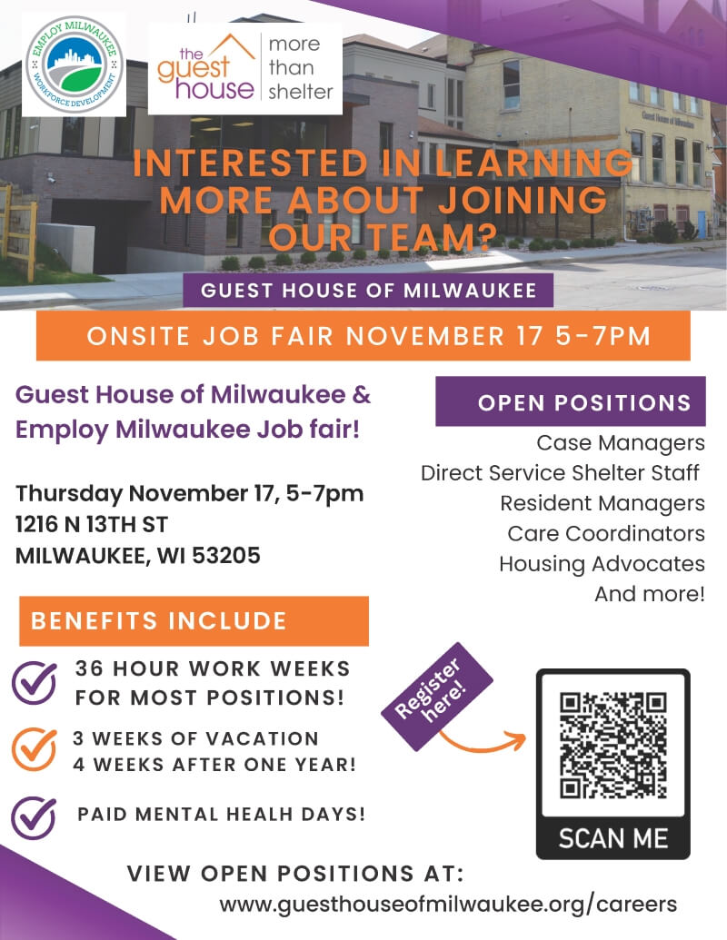 Events Calendar • Guest House of Milwaukee and Employ Milwaukee Job Fair